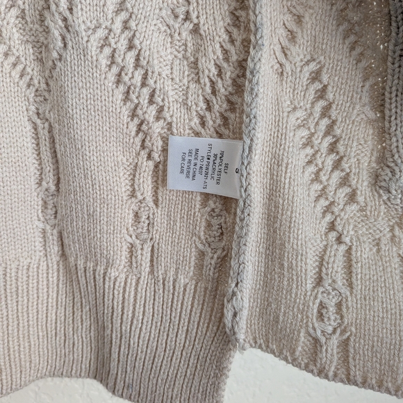 Altar'd State Cream Cable Knit Cardigan - Picture 6 of 7